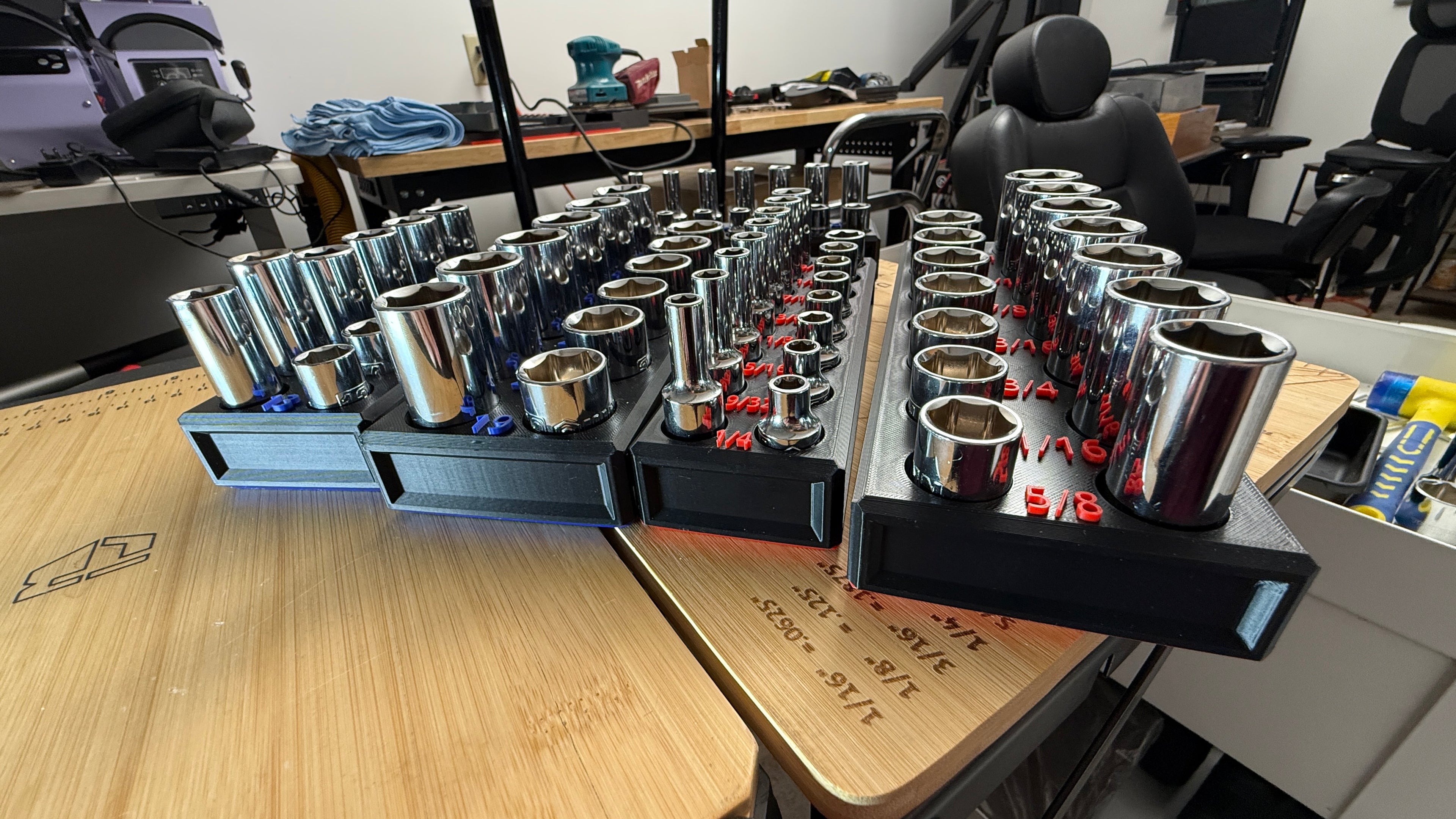 DoT Socket Trays for Quinn 3/8 Chrome Master Set